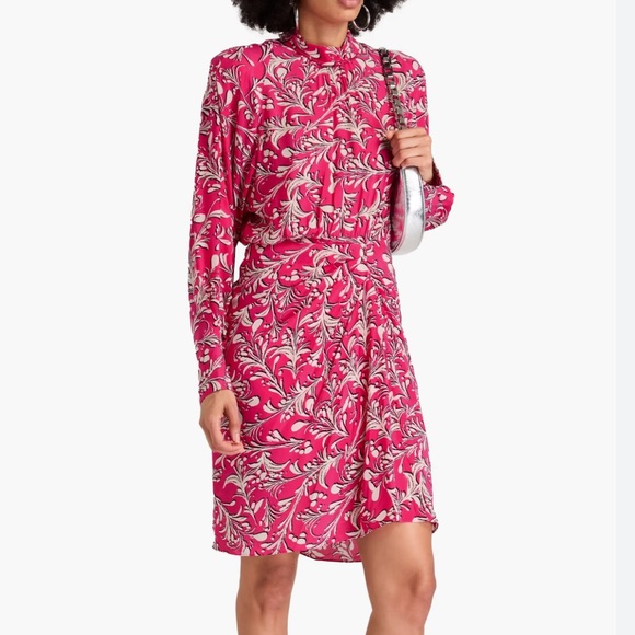 Isabel Etoile Marant Dresses & Skirts - ISABEL MARANT ÉTOILE Coline draped printed crepe de chine dress